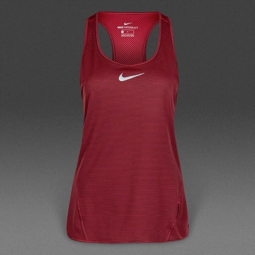 Sz S woman Nike Red Tank Top race back sleeveless breathable round neck New